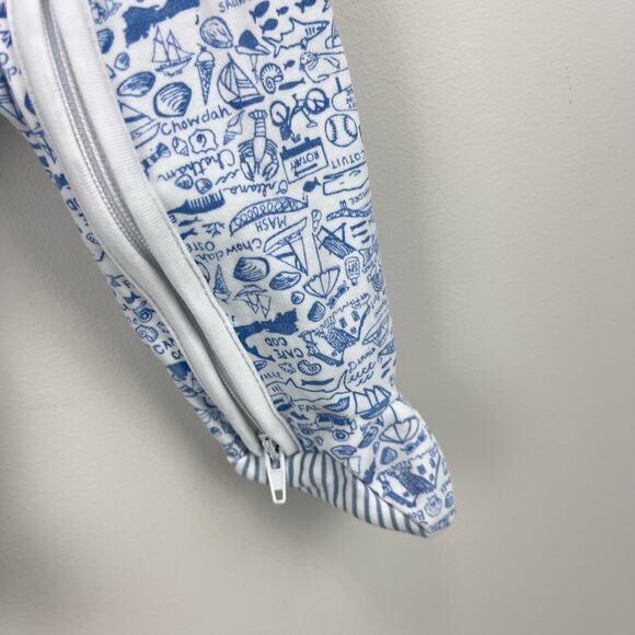 Joy Street Cape Cod Zip Baby Footie Blue Newborn - Picture 3 of 8